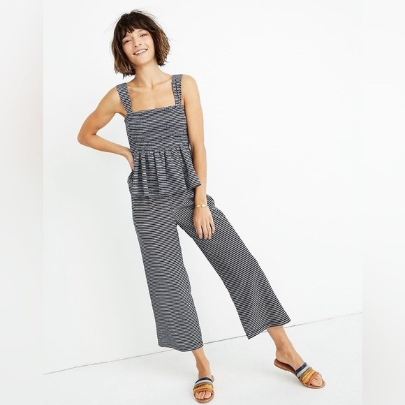 Madewell Texture & Thread Pull-On Pants in Stripe, Size S - Picture 1 of 10